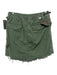 Mother Size 26 Olive Green Cotton Raw Edge Deconstructed Utility Mini Skirt Olive Green / 26