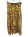 Ulla Johnson Size 4 yellow, red, green Cotton Shirred Waist Botanical Midi Skirt yellow, red, green / 4