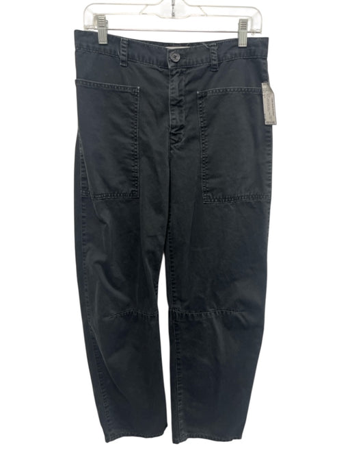 Velvet Size 4 Black Cotton High Rise Barrel Leg Pants Black / 4