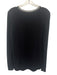 Elie Tahari Size XS Black & Gray Silk Rayon Blend Ribbed Trim Long Sleeve Top Black & Gray / XS