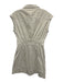Spanx Size XS Cream Beige Cotton Blend Button Down Cuffed Cap Sleeve Mini Dress Cream Beige / XS