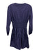 Derek Lam 10 Crosby Size 2 Deep Purple Cotton Long puff sleeve V Neck Mini Dress Deep Purple / 2