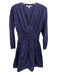 Derek Lam 10 Crosby Size 2 Deep Purple Cotton Long puff sleeve V Neck Mini Dress Deep Purple / 2