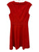 Tory Burch Size 4 Red Orange Wool & Polyamide Sleeveless A Line Dress Red Orange / 4