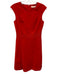 Tory Burch Size 4 Red Orange Wool & Polyamide Sleeveless A Line Dress Red Orange / 4