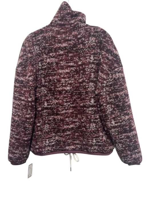 Varley Size S Mixed Purples Polyester & Wool Blend Flecked Mock Neck Jacket Mixed Purples / S