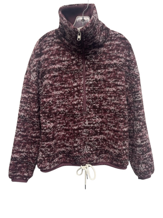 Varley Size S Mixed Purples Polyester & Wool Blend Flecked Mock Neck Jacket Mixed Purples / S