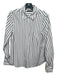 Jenni Kayne Size XS White & Gray Cotton Collared Button Up Long Sleeve Top White & Gray / XS