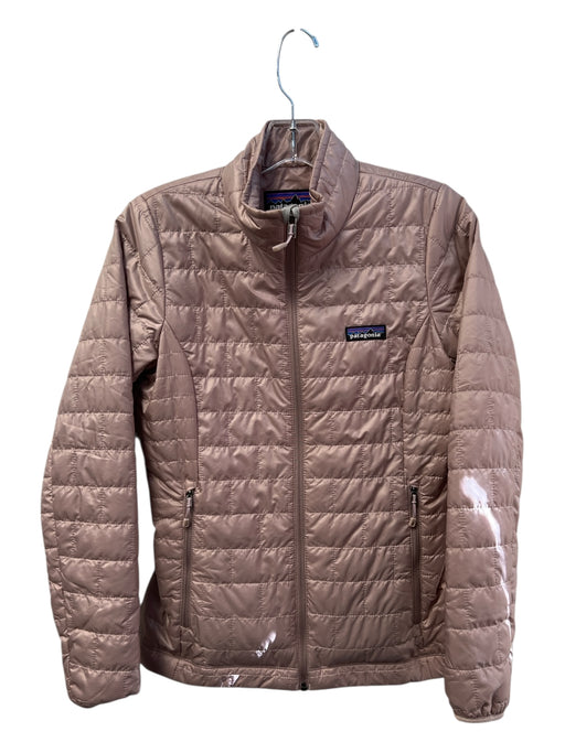 Patagonia Size XS Mauve Polyester Standing Collar Zip Front Long Sleeve Jacket Mauve / XS