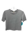 L'agence Size XS Gray Cotton Round Neck Short Sleeve tee Top Gray / XS