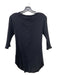 XiRENA Size S Black Supima Cotton Grommet Laced Detail 3/4 Sleeve Top Black / S