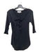 XiRENA Size S Black Supima Cotton Grommet Laced Detail 3/4 Sleeve Top Black / S