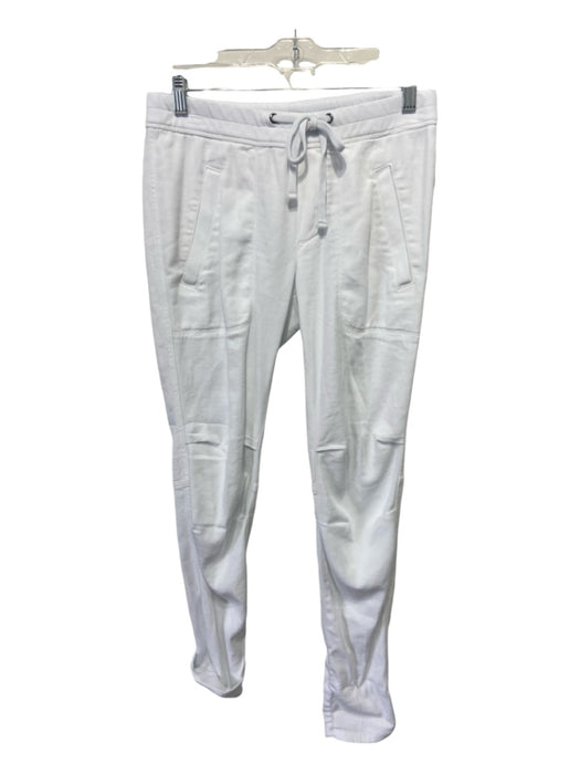 James Perse Size 0 White Cotton Slim Drawstring Pants White / 0