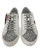 D.A.T.E. Shoe Size 37 White, Silver, Brown Leather Glitter Toe Laces Sneakers White, Silver, Brown / 37