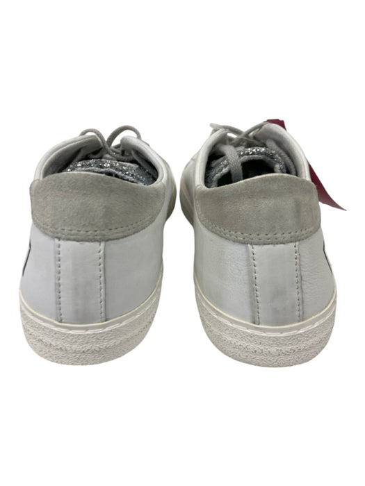 D.A.T.E. Shoe Size 37 White, Silver, Brown Leather Glitter Toe Laces Sneakers White, Silver, Brown / 37