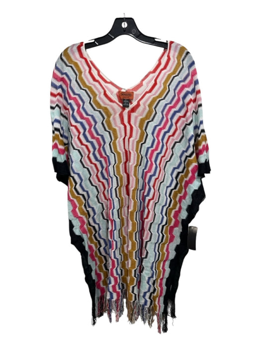 Missoni Size Missing Size Blue, Pink, Multi Print Rayon Blend Geometric Dress Blue, Pink, Multi Print / Missing Size