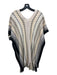 Missoni Beige & Black Print Acrylic Blend Fringe Open Sides Knit Fringe Poncho Beige & Black Print / Missing Size