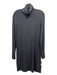 Majestic Filatures Size 3/L Charcoal Viscose Blend Long Sleeve Turtle Neck Dress Charcoal / 3/L