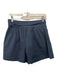 Ulla Johnson Size 4 Navy Blue Cotton High Rise Side Zip Sash Shorts Navy Blue / 4