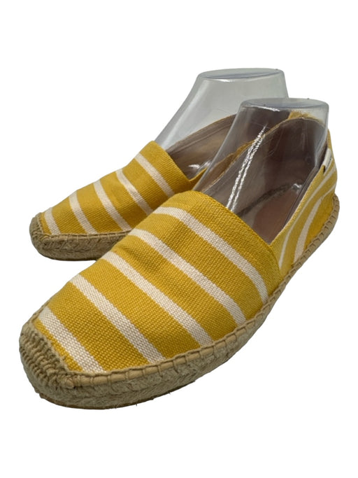 Soludos Shoe Size 8 Yellow & White Canvas Rope Sole Stripe Espadrille Shoes Yellow & White / 8