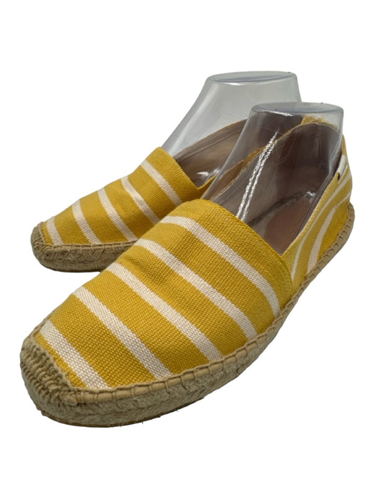 Soludos Shoe Size 8 Yellow & White Canvas Rope Sole Stripe Espadrille Shoes Yellow & White / 8