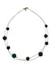 Athens Protasis Gold & Green Wire Gold Fill Beads Two Strand Necklace Gold & Green