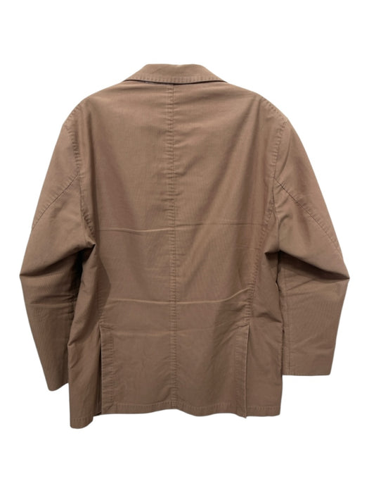 L.B.M 1911 Brown Cotton 2 Buttons Men's Blazer Brown / 52R