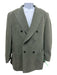 Fedeli New Size 50 Green Cotton Blend Solid Double Breasted Men's Jacket Green / 50