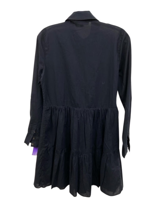 Veronica Beard Size XS Navy Blue Cotton Button Down Long Sleeve Above Knee Dress Navy Blue / XS