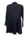 Veronica Beard Size XS Navy Blue Cotton Button Down Long Sleeve Above Knee Dress Navy Blue / XS
