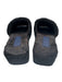 Chanel Shoe Size 38 Black & Navy Blue Terry Cloth CC Logo Slide Wedge Sandals Black & Navy Blue / 38