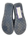 Chanel Shoe Size 38 Black & Navy Blue Terry Cloth CC Logo Slide Wedge Sandals Black & Navy Blue / 38