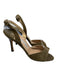 Manolo Blahnik Shoe Size 36.5 Taupe Olive Leather Upper Suede Slingbacks Taupe Olive / 36.5