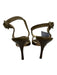 Manolo Blahnik Shoe Size 36.5 Taupe Olive Leather Upper Suede Slingbacks Taupe Olive / 36.5