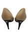 Chanel Shoe Size 36.5 Beige & Black Leather Upper Toe cap Logo Detail Heel Pumps Beige & Black / 36.5