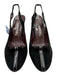 Chanel Shoe Size 36 Black Leather Upper Suede Logo Detail Almond Toe Slingbacks Black / 36