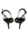 Chanel Shoe Size 36.5 Black Leather & Textile Upper Patent Toe Cap Slingbacks Black / 36.5