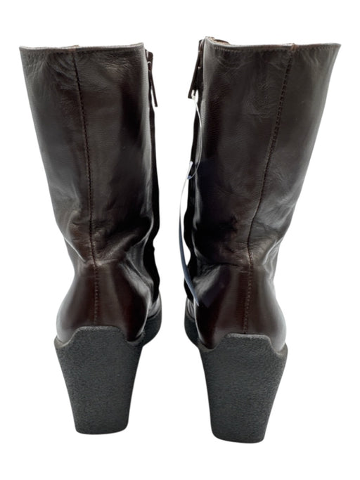 Robert Clergerie Shoe Size 6.5 Dark Chocolate Brown Leather Upper Side Zip Boots Dark Chocolate Brown / 6.5