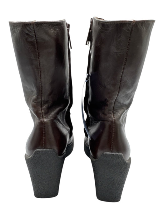 Robert Clergerie Shoe Size 6.5 Dark Chocolate Brown Leather Upper Side Zip Boots Dark Chocolate Brown / 6.5