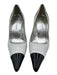 Dolce & Gabbana Shoe Size 36.5 White & Black Leather Upper Patent Toe Cap Pumps White & Black / 36.5