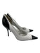 Dolce & Gabbana Shoe Size 36.5 White & Black Leather Upper Patent Toe Cap Pumps White & Black / 36.5