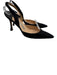 Manolo Blahnik Shoe Size 36.5 Black textile upper Pointed Toe Pump Slingbacks Black / 36.5
