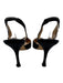 Manolo Blahnik Shoe Size 36.5 Black textile upper Pointed Toe Pump Slingbacks Black / 36.5