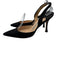 Manolo Blahnik Shoe Size 36.5 Black textile upper Pointed Toe Pump Slingbacks Black / 36.5
