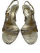 Rene Caovilla Shoe Size 36.5 Gold Tone textile upper Rhinestone Slingbacks Gold Tone / 36.5