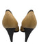 Celine Shoe Size 36.5 Beige & Dark Brown Leather Upper Criss Cross Detail Pumps Beige & Dark Brown / 36.5