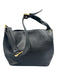 Louis Vuitton Black Leather Grained Gold Hardware Shoulder Adjustable Strap Bag Black / Small