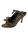 Manolo Blahnik Leopard Print Suede Slingbacks Bow Accents Open Toe Shoes Leopard Print