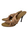 Gucci Shoe Size 6 1/2 Beige Satin Bamboo Heel Detail Twist Strap Mules Shoes Beige / 6 1/2