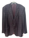 Webb Ltd Dark Red Wool Plaid 2 Button Men's Blazer 46